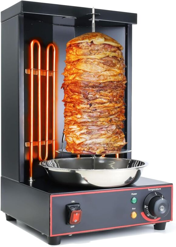 Vertical Rotisserie Shawarma Machine, Trompo Para Tacos Al Pastor rotating grill, Sharma Machine, Shawarma Grill, Rotisserie Oven,Chicken Rotisserie Machine (Registered Design Patent)