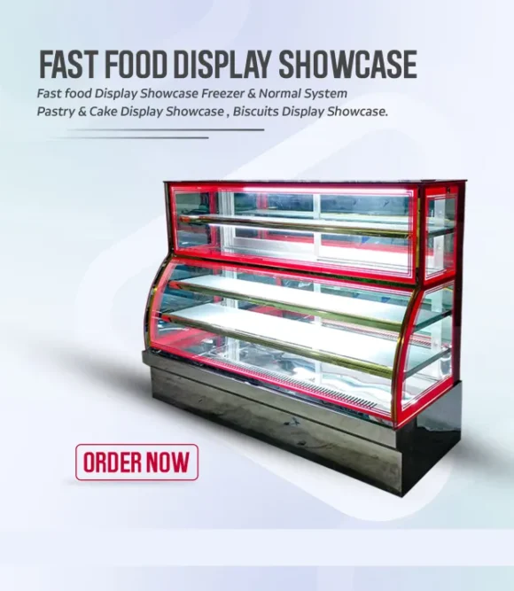 Fast food Display Showcase Normal Pastry & Cake Display Showcase Freezer & Biscuits Display Showcase State Glass