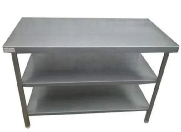 Stainless Steel Working Table With 2 Under Shelves Size 24x24x34 inch For Hotel And Restaurant