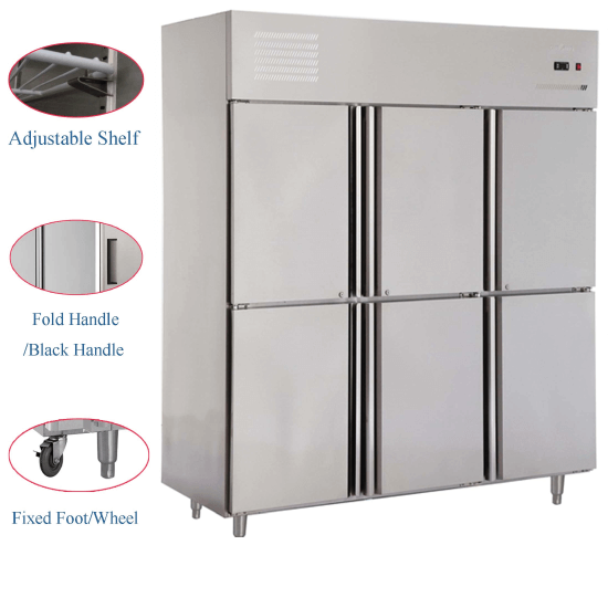 Solid door restaurant commercial kitchen refrigerator